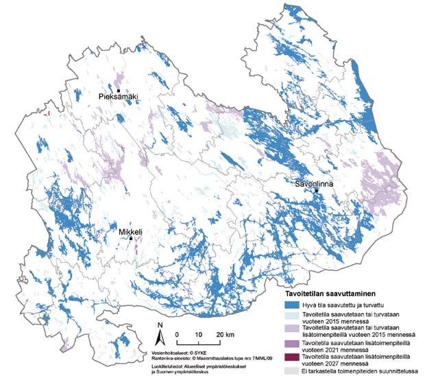 mainittujen kohteiden osalta on arvioitu, että hyvä tila saavutetaan aikaisintaan vuonna 2021.