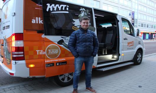 Customer testimonials for Kyyti The price of Kyyti is like as for busses but it gets you directly from door-to-door. I know that, if I need a Kyyti ride, it is available.