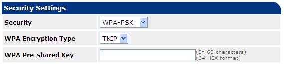 (2) Kun valitaan WPA-PSK tai WPA2- PSK: a b Kun valitaan [WPA-PSK] tai [WPA2-PSK], [Encryption type] ja [Pre Shared Key] näytetään.