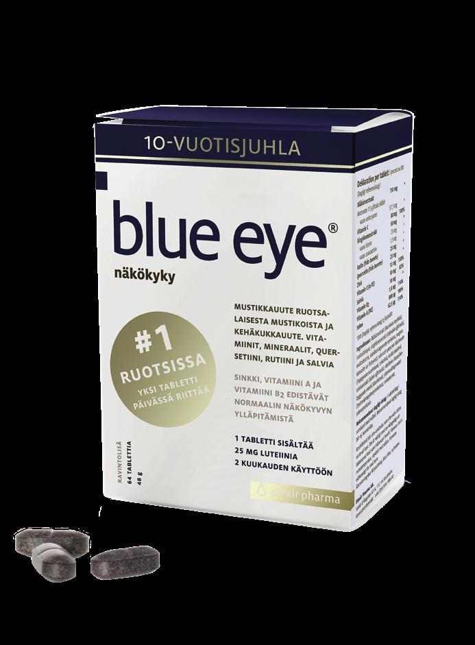 Pidä huolta silmistäsi! BLUE EYE Näkökykyyn edistää silmien terveyttä.