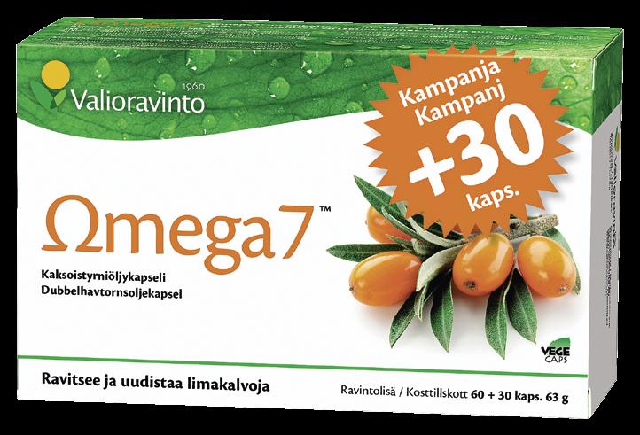 Elinvoimaa iholle ja limakalvoille koko kehossa! OMEGA7 TÄHTITARJOUS!