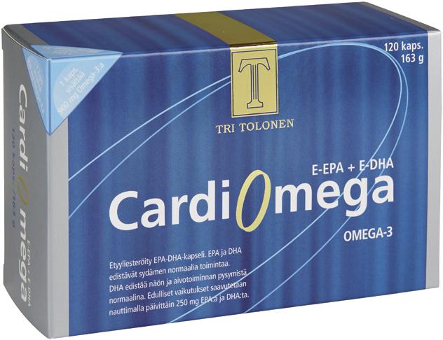 TRI TOLOSEN CARDIOMEGA Tri Tolosen CardiOmega on erikoisvahva DHAn ja EPAn yhdistelmä