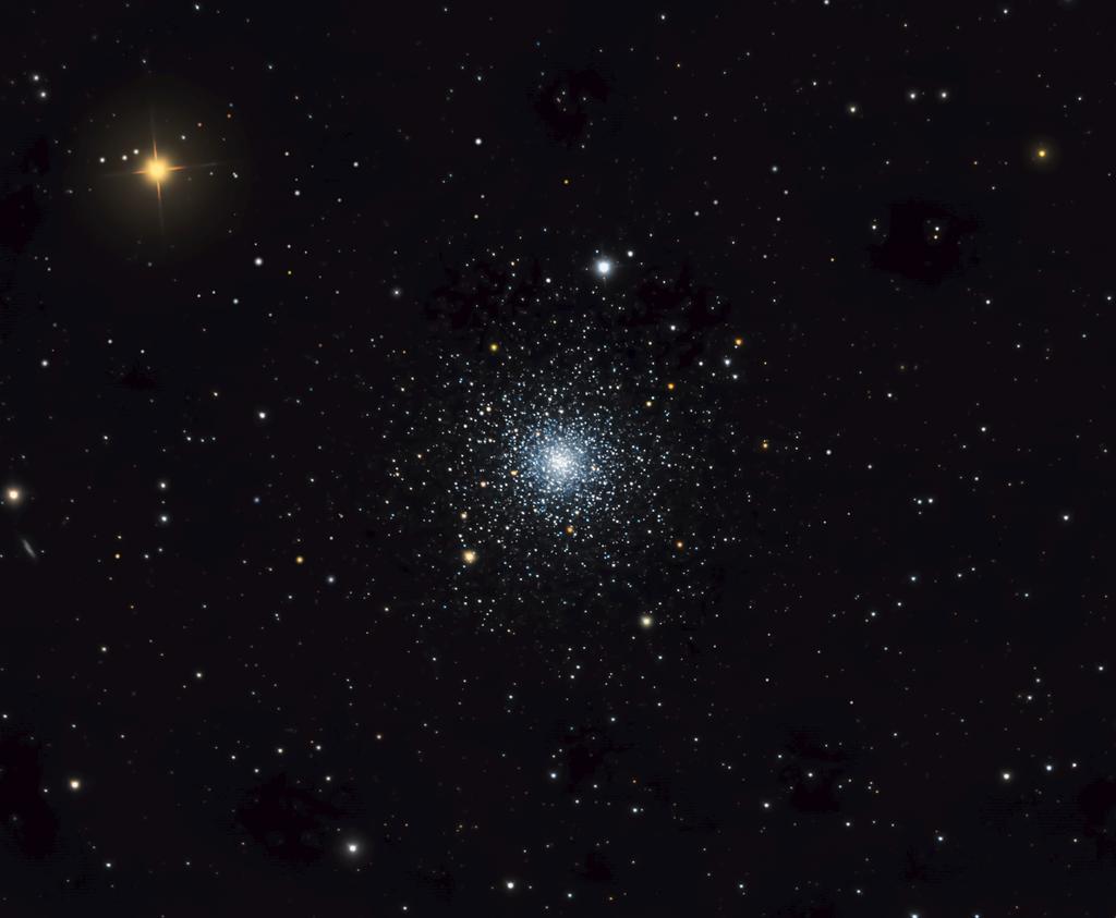 2 M3 Pallomainen tähtijoukko M3 sijaitsee Ajokoirien tähdistössä. Kuvattu maaliskuussa 2017 Komakallion tähtihavaintopaikassa.