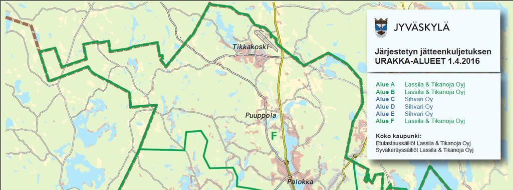 Mustankorkea Oy:n palvelut omistajakunnille - jätekuljetukset.