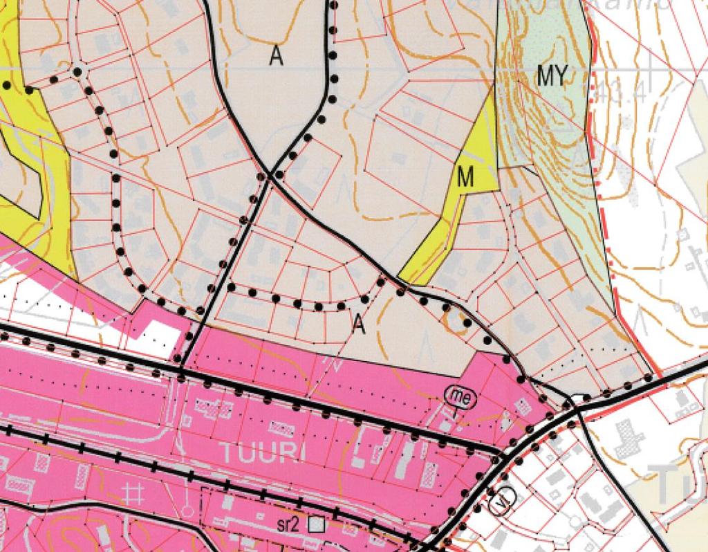 6 / 12 3.3 Yleiskaava Suunnittelualueella on voimassa Tuurin ja ympäristön yleiskaava, muutos ja laajennus, tavoitevuosi, 2030. Töysän kunnanvaltuusto on hyväksynyt yleiskaavan 31.3.2010 19.