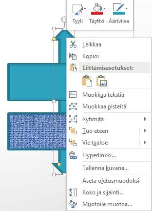 Kuvaosien järjestys Kun piirrät kuvan osia teet uusia ja uusia muoto-objekteja. Jokainen objekti syntyy "seuraavalle uudelle tasolle", uusin ylimmälle tasolle.