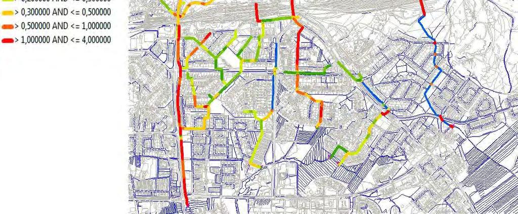 Seuraavat tekijät saattavat vaikuttaa verkoston todelliseen toiminnallisuuteen ja sen poikkeamiseen mallinnetuista tuloksista: Osavaluma-alueiden nykyisen maankäytön arviointi ja siihen liittyvät