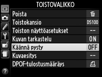 4 Siirrä kohdistin valittuun valikkoon. Siirrä kohdistin valittuun valikkoon painamalla 2. 5 Korosta valikon kohta. Korosta valikon kohta painamalla 1 tai 3. X 6 Tuo vaihtoehdot näkyviin.