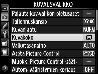 tulostustarkkuudella 300 dpi. Tulostuskoko tuumina vastaa kuvakokoa pikseleinä jaettuna tulostimen tarkkuudella dots per inch (dpi; 1 tuuma = noin 2,54 cm). 1 Aseta kursori tietonäytölle.