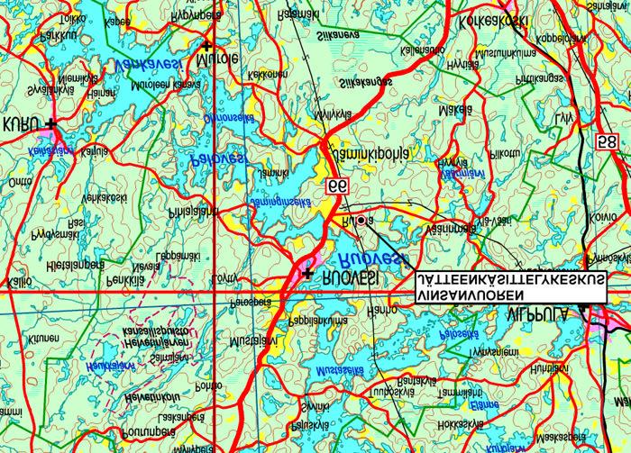 3 2.2 Hankkeen sijainti ja maankäyttötarve Hanke sijaitsee noin viisi kilometriä Ruoveden