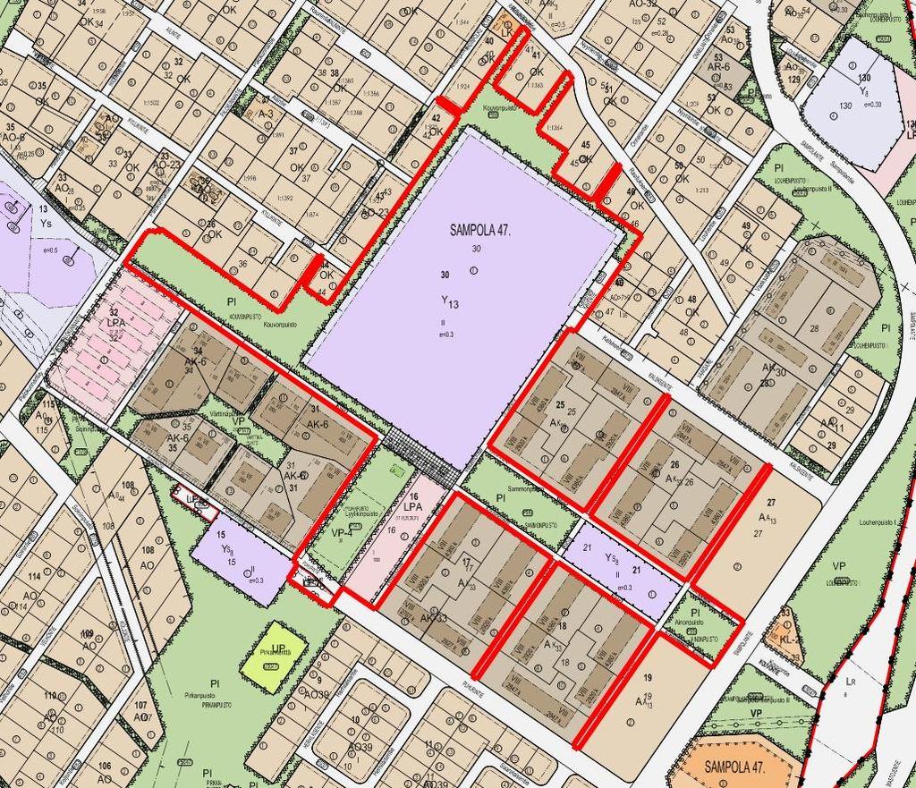 4/6 4.3. Asemakaava Suunnittelualueella ovat voimassa seuraavat asemakaavat: - 609 530 / vahvistunut 15.9.1976 Asemakaavassa suunnittelualue on yleisten rakennusten korttelialuetta (Y13).