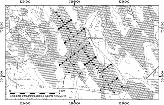 Pedersöressä tutkitut suot ja niiiden turvevarat Osa 1 59. Kalimossen Kalimossen (kl. 2321 07, x=7049,6, y=3295,0) sijaitsee noin 18 km Pedersören keskustasta etelään.