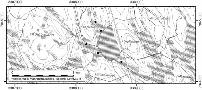 Tapio Toivonen ja Onerva Valo 50. Lillsjön Lillsjön (kl. 2312 12, x=7044,7, y=3308,3) sijaitsee noin 25 km Pedersören keskustasta kaakkoon.