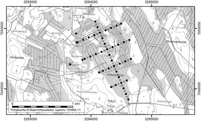 Tapio Toivonen ja Onerva Valo 58. Vibergsmyran Vibergsmyran (kl. 2321 07, x=7049,4, y=3294,3) sijaitsee noin 21 km Pedersören keskustasta etelään.