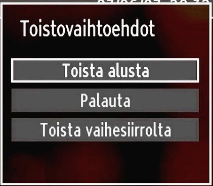 Kun ajanvaihto on saavutettu, ajanvaihtotila lopetetaan ja vaihdat takaisin normaalin lähetyksen katsomiselle. Paina (STOP) painiketta ajanvainto-tilan pysäyttämiseksi.