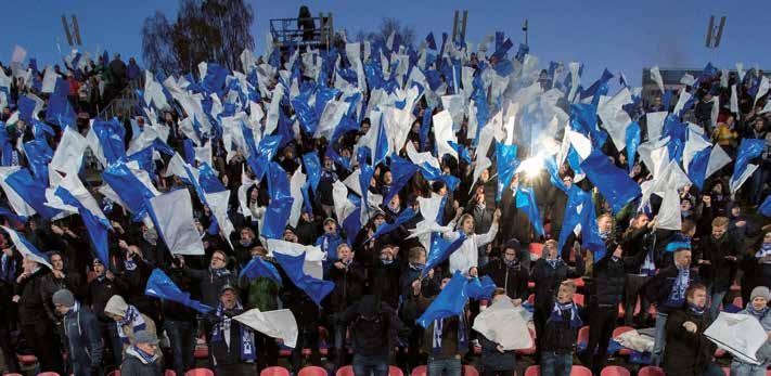 OTTELUMARKKINOINTI Maajoukkueiden yleisömarkkinoinnissa yhtenäistettiin paitsi Huuhkaja-ilmettä myös Helmarit- ja U21 -ilmeitä.