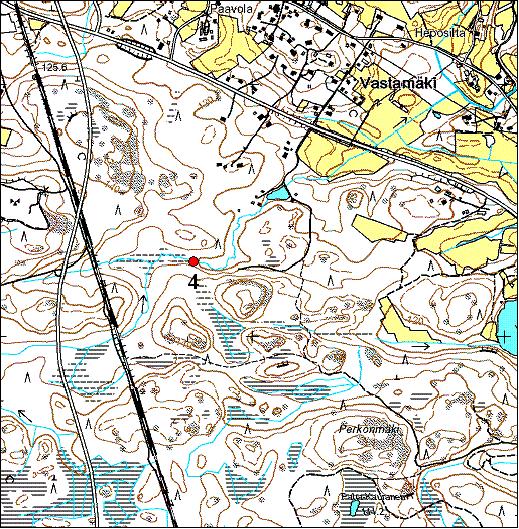 31 4. Työlänoja, historiallinen rajamerkki Ote PerusCD:ltä 1:15 000