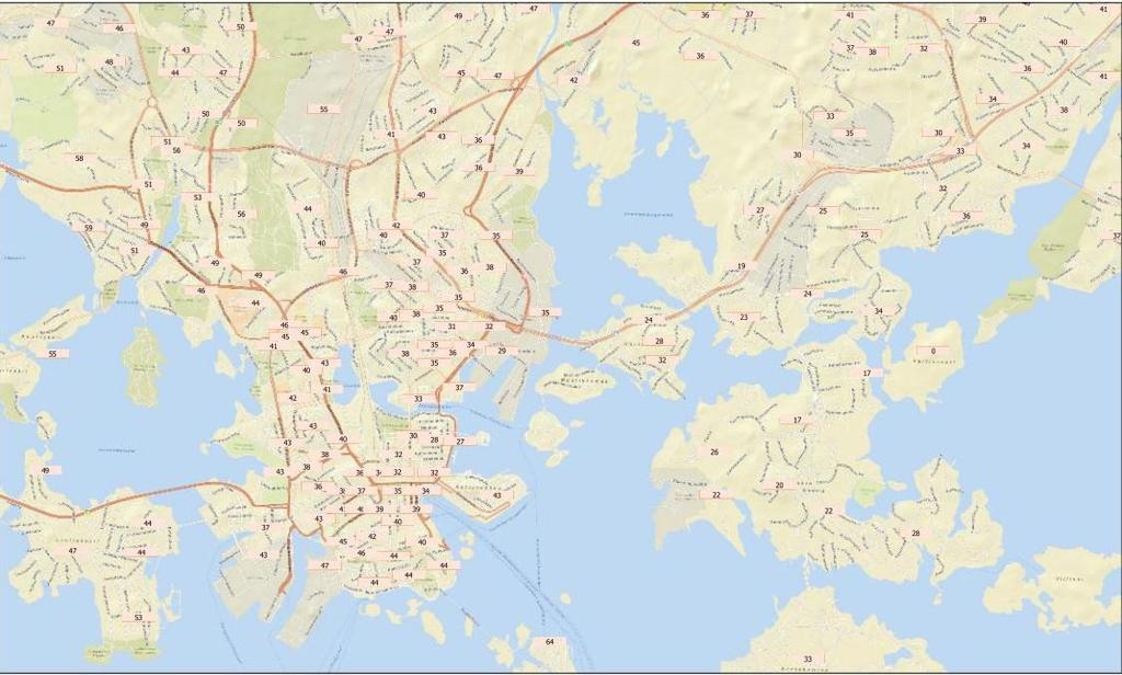 Matka-ajat Vartiosaaresta VE Bussi Pasila 40 min