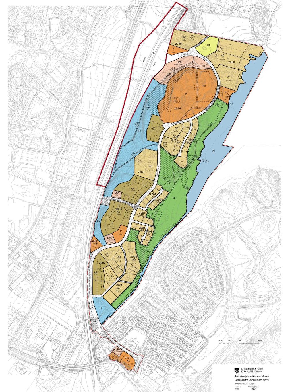 KIRKKONUMMI / SUVIMÄEN JA MAJVIKIN ASEMAKAAVA / LUONNOS 31.5.