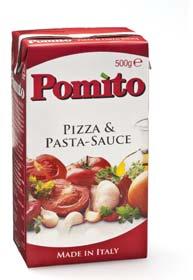 3 PR602 - Pomito Pizza e Pasta Sauce Valmis tomaattikastike pizzoihin ja pastoihin. Valkosipulilla, persiljalla, oreanolla ja chilillä.