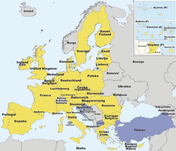 EU: yhtenäinenkö? 6 27 member states + candidate states (Germany: federal vs.