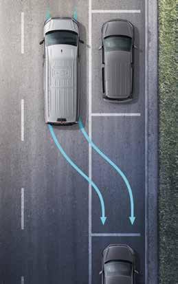 Turvajärjestelmät ACC ja Front Assist Mukautuva vakionopeussäädin ACC1), 2) sopeut taa ajonopeuden automaattisesti edellä kulkevaan ajoneuvoon ja säilyttää etäisyyden kuljettajan valitsemalla tasolla.