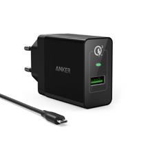 ANKER 24 W 2X2,4A USB VERKKO- VIRTALATURI MUSTA 2-porttinen USB -verkkovirtalaturi puhelimille, tableteille ja muille laitteille.