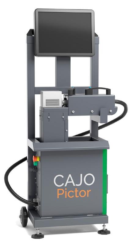 Cajo Pictor Cajo Pictor -esittely Tekniset tiedot Lasertyyppi Aallonpituus Teho Säteen ohjaus Kuitu 1060 1080 nm 20 W Peiliohjattu Cajo Pictor liikuteltava merkintälaitteisto on suunniteltu