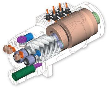 Tranen R- sarjan jäähdyttimissä käytetään suorakäyttöistä, pieninopeuksista, puolihermeettistä kompressoria, jossa on vain neljä liikkuvaa osaa.