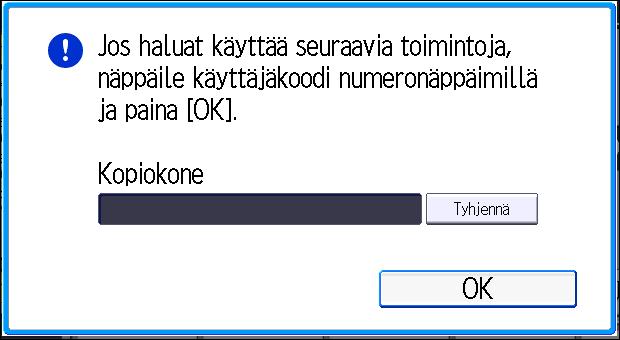 Kun todennusnäyttö avautuu Kun todennusnäyttö avautuu Todennusnäyttö avautuu, jos perustodennus, Windows-todennus, LDAP-todennus tai integrointipalvelintodennus on käytössä.