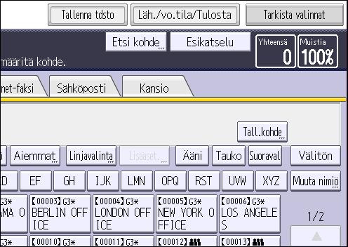 4. Faksi Raportin tulostaminen manuaalisesti Tulosta raportti manuaalisesti valitsemalla tulostustavaksi "Kaikki", "Tulosta tied.nron mukaan" tai "Tulosta käyttäjän mukaan".