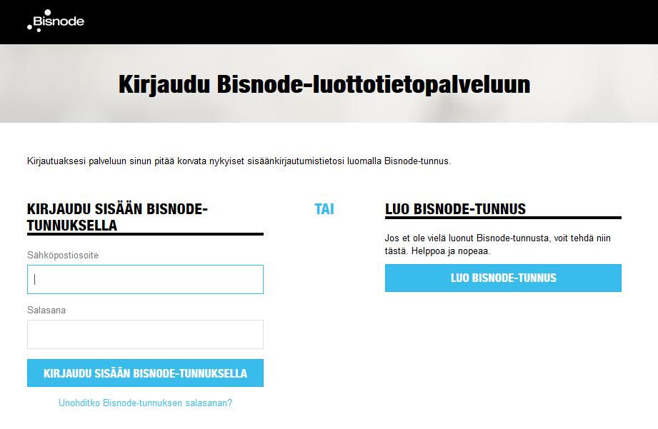 3. Valitse vahvan tunnistautumisen menetelmä Valitse sinulle sopivin vaihtoehto. Jos käsittelet usein vahvan tunnistautumisen vaativia tietoja, valitse Bisnode Secure sovellus.