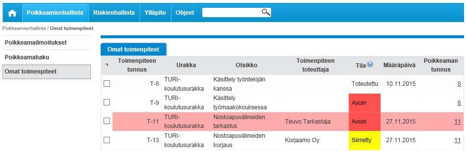 Käyttövinkkejä Listauksia voi järjestää aakkos- tai