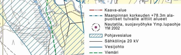 Ympäristönsuojelu ja ympäristöhäiriöt Eteläisemmän alueen keskiosan poikki ja pohjoisemman alueen itäpuolitse kulkee pohjois-eteläsuuntaisesti 20 kv:n sähkölinjoja.