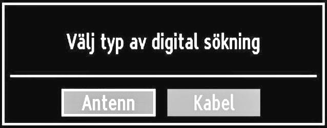 Skärmen för språkval visas först: För att välja alternativet Ja eller Nej, markera posten genom att trycka på eller -knapparna och tryck på OK-knappen.