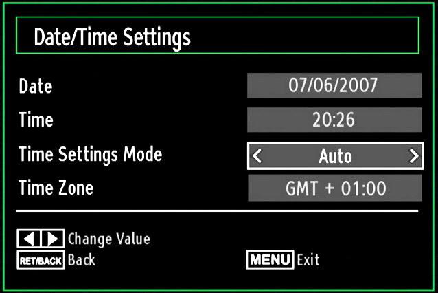 USB disk information will be displayed: Configuring Date/Time Settings Select Date/Time in the Settings menu to configure Date/Time settings. Press OK button.