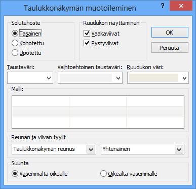 valintaikkunasta. Napsauttaessasi avainpainiketta pääset valintaikkunaan muokkaamaan asetuksia.