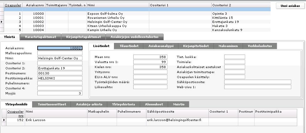 2. Kun täytät tositteiden syötössä Summa-kentän ja siirryt siitä tositeriville, jolla haluat käynnistää automaattiviennin, valitse hiiren oikealla aukeavasta pikavalikosta Käsittely Laajenna