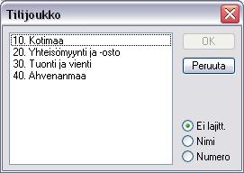 tauluun. Tällöin voi kyseessä olla Tekstit-taulussa ylläpidettävä tieto. Haku Tekstit-taulusta. 4.1.