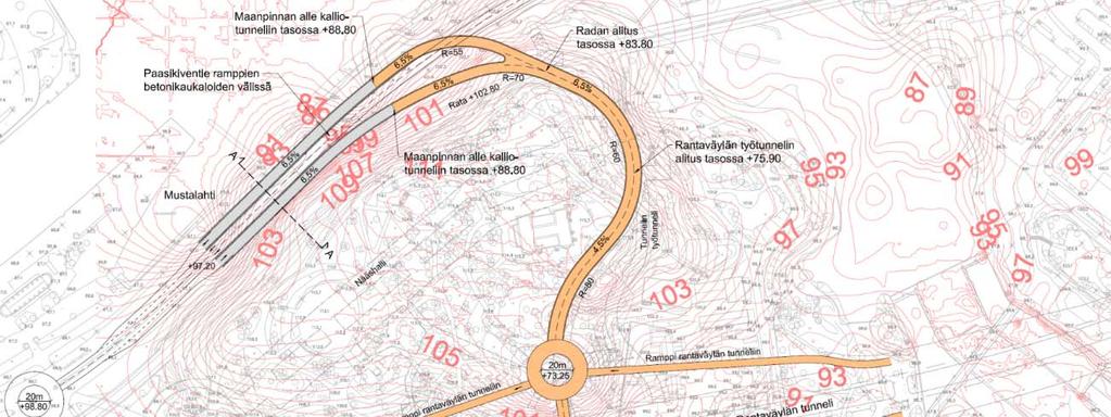 P= Paasikivenkatu Rantatunneli/Kunkun parkki P Paasikivenkatu Liikenteellinen sijainti katuverkolla saavutettavuus ja löydettävyys katuliittymän toimivuus ja vaikutus katuverkon toimivuuteen