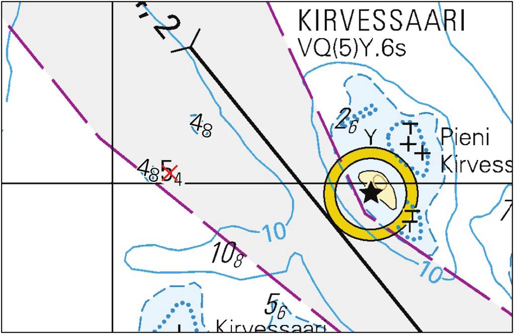 12 Ei merikartan mittakaavassa - Inte i sjökortets skala - Not to scale of chart (FTA,