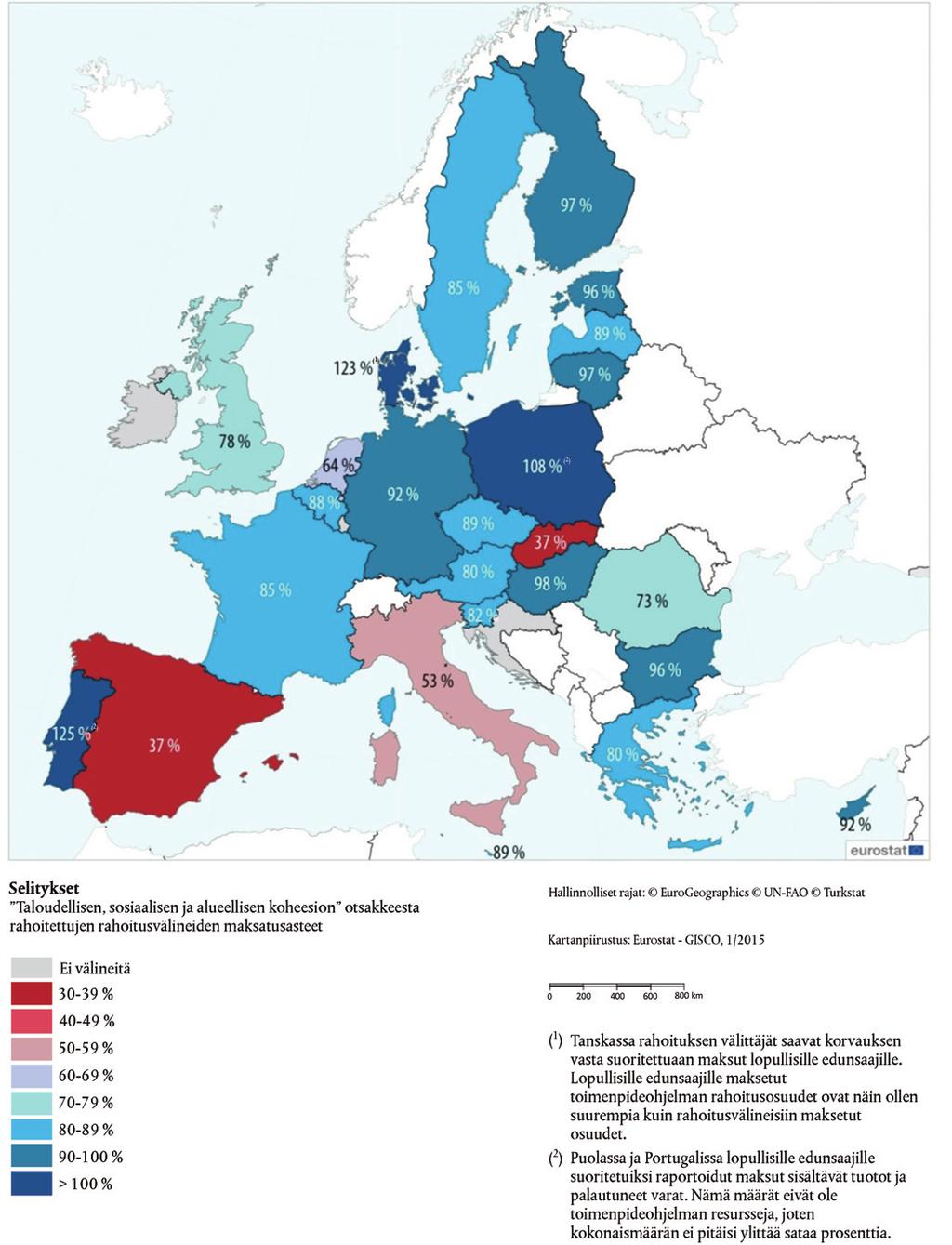 28.9.2017 FI Euroopan unionin virallinen lehti C 322/179 Laatikko 6.4 Koheesioalan rahoitusvälineiden maksatusasteet 31.