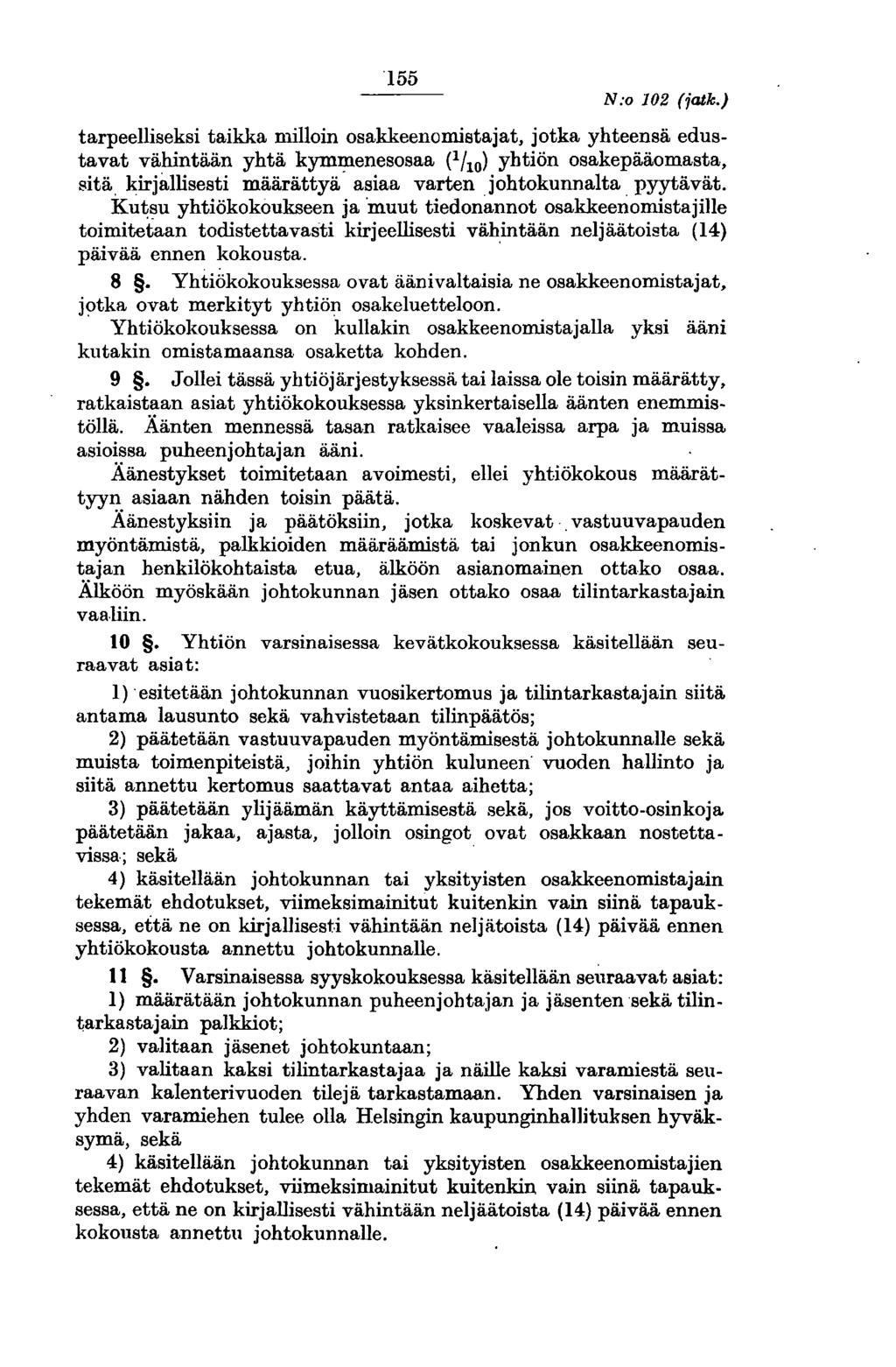 155 N:o 102 (jatk.