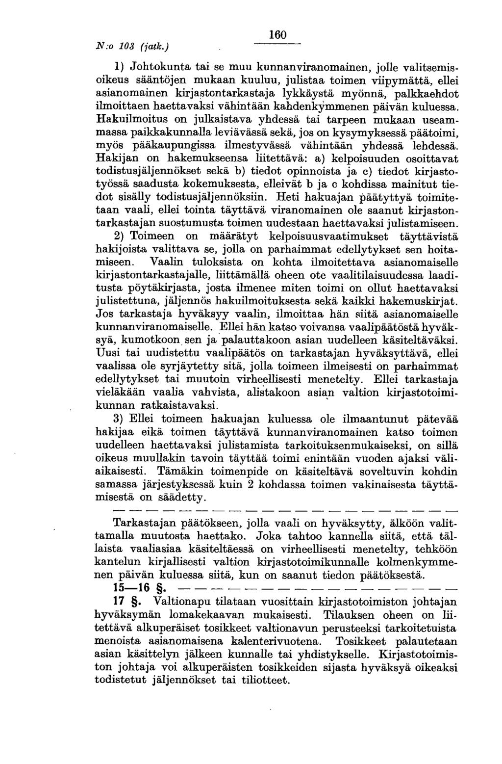N:o 103 (jatk.