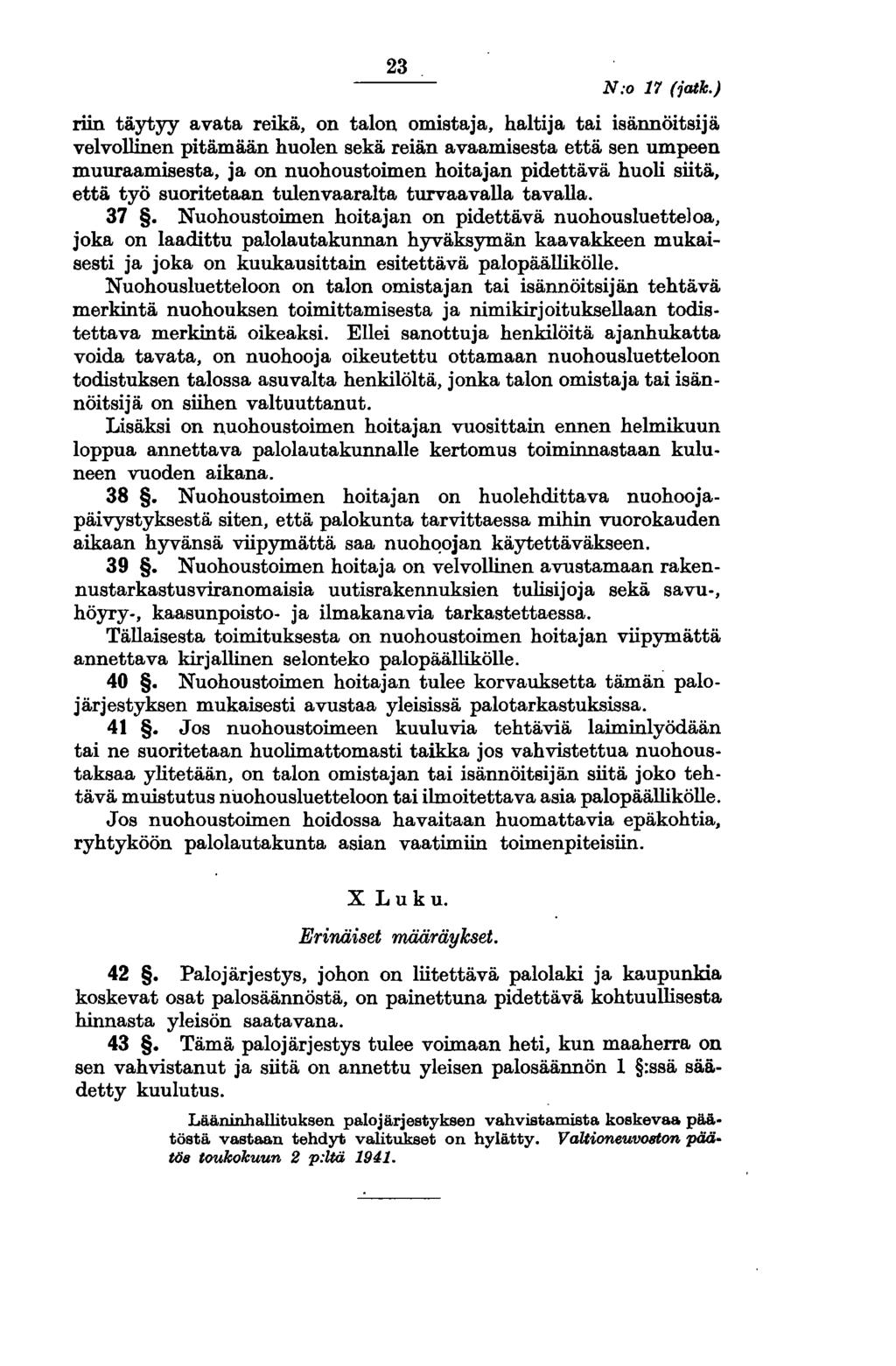 23 N:o 17 (jatk.