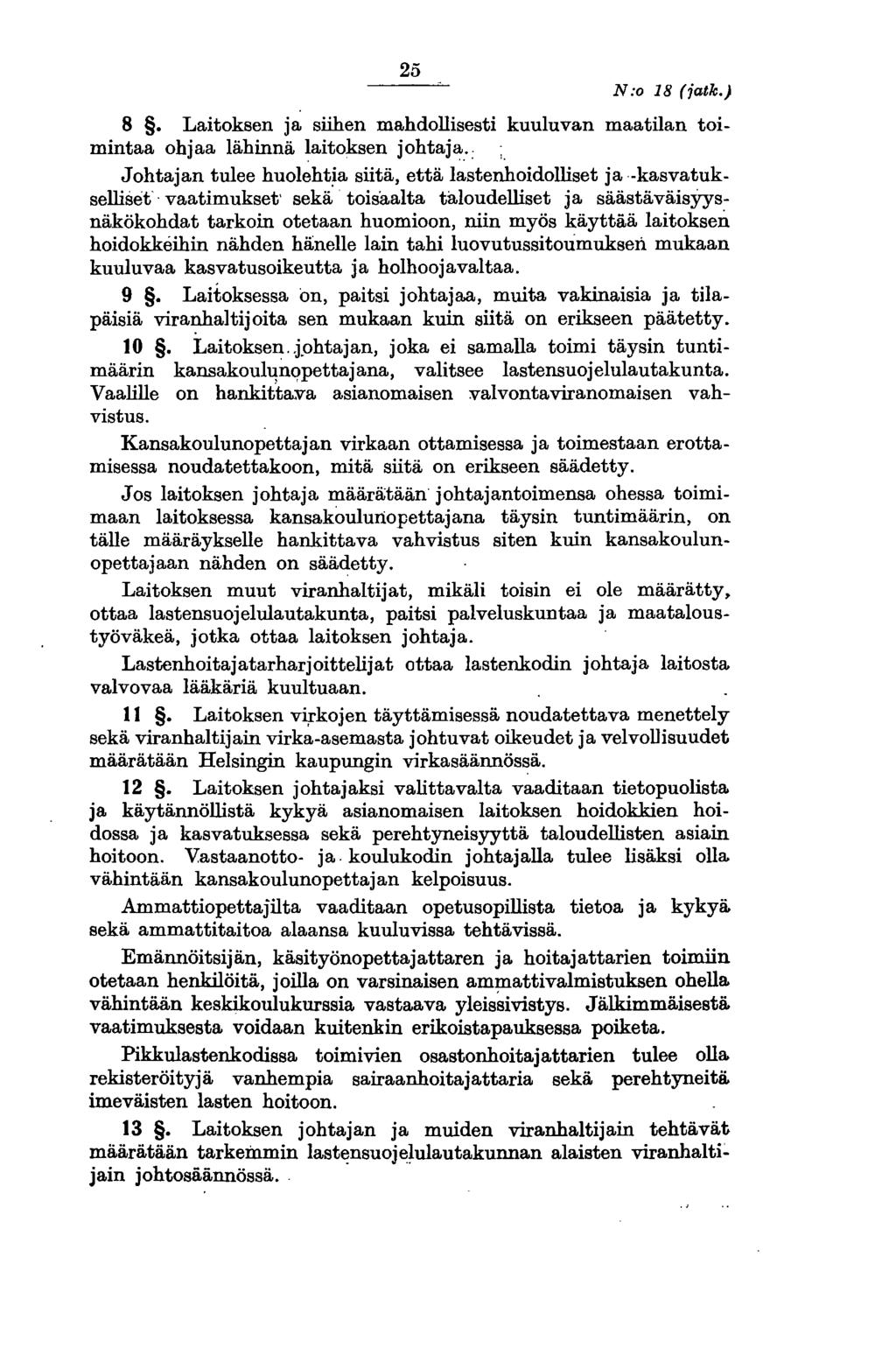 25 N:o 18 (jatk.) 8.