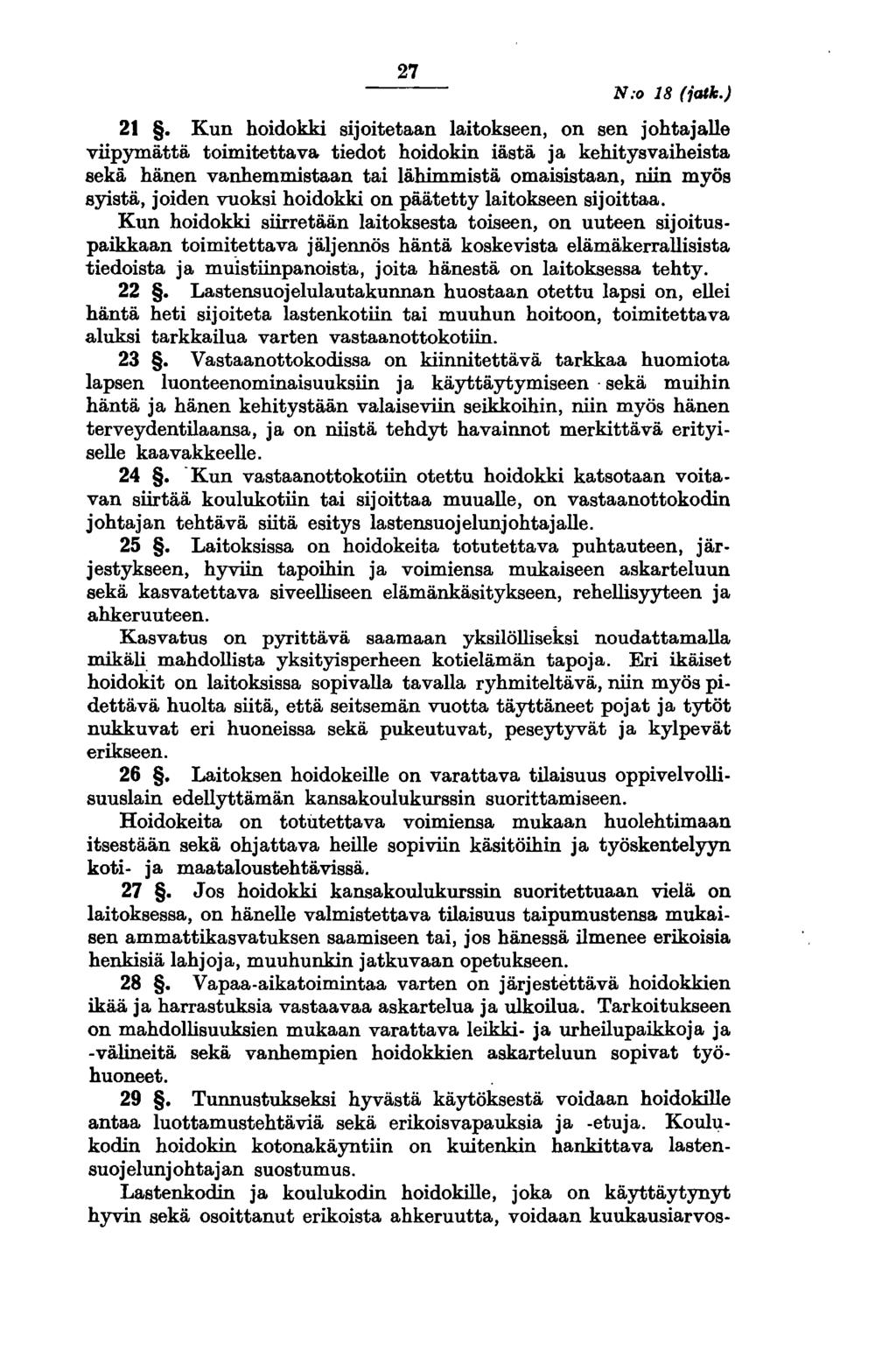 27 N;o 18 (jatle.) 21.