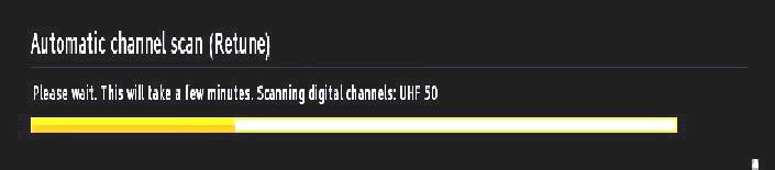 Press OK button on the remote control to continue and the following message will be displayed on the screen. Press OK button to quit channel list and watch TV.