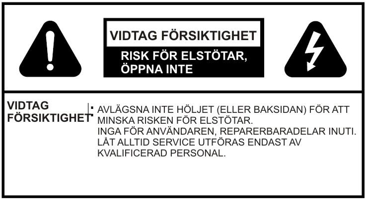 Innehåll Säkerhetsföreskrifter... 59 Miljöinformation... 61 Inkluderade tillbehör... 61 TV-funktioner... 61 Titta på TV... 62 TV:ns kontrollknappar och drift... 62 DVD - Kontrollknappar.
