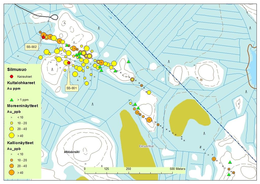 GEOLOGIAN TUTKIMUSKESKUS Kullaan Au-potentiaali 19 Kuva 13.